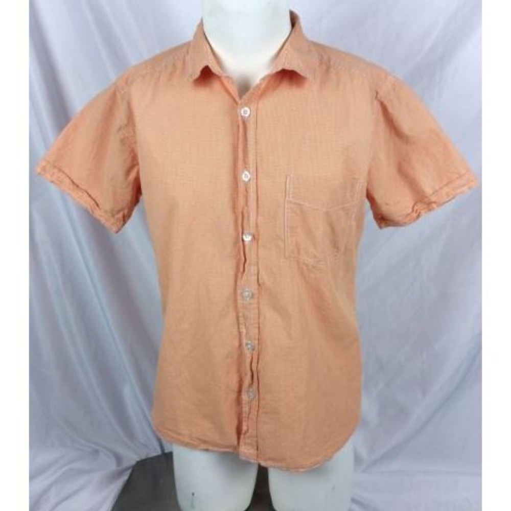 BOHIO Plaid Shirt Mens Size Large Short Sleeve Button Down